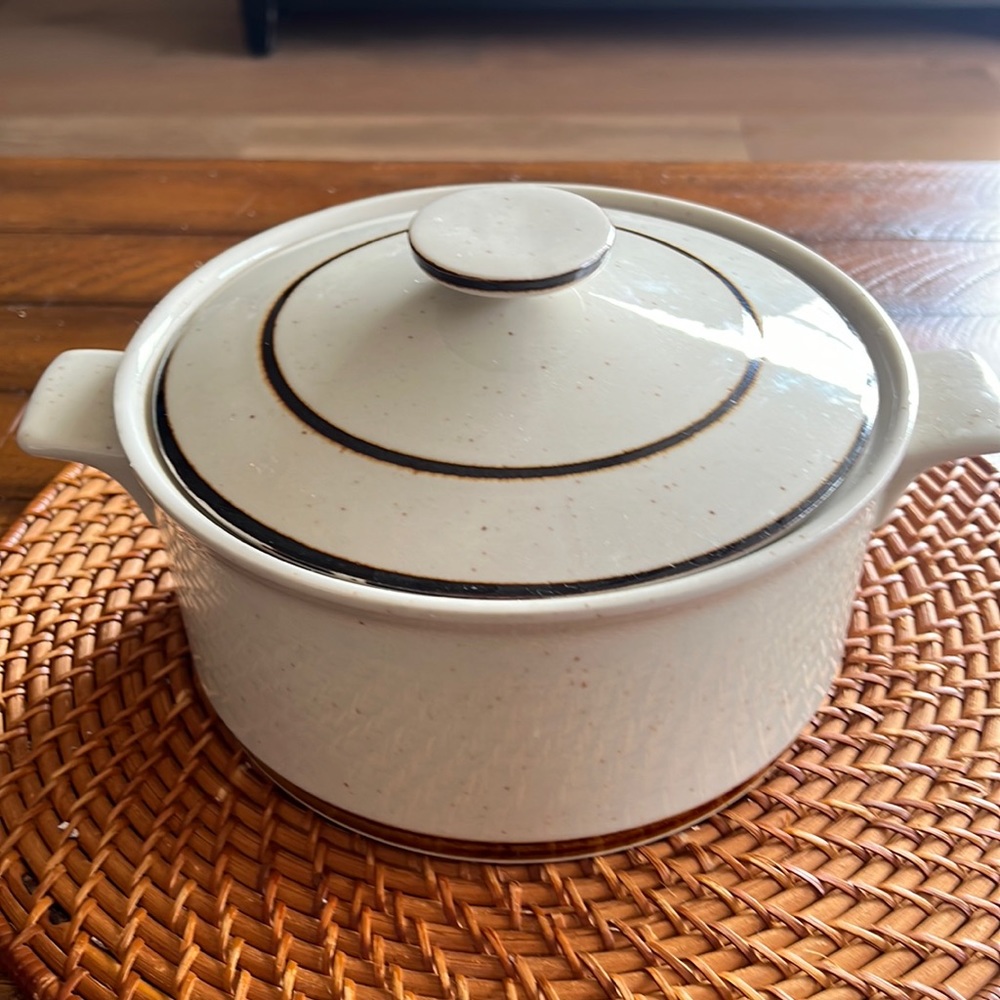 Baja by Toscany Genuine Stoneware Japan 9” Covered Casserole Vintage